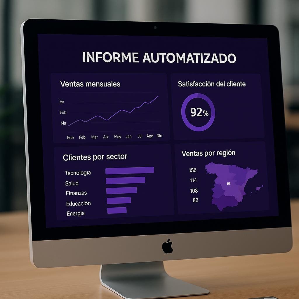 Representación de un reporte automatizado realizado por la agencia de automatización Bravos