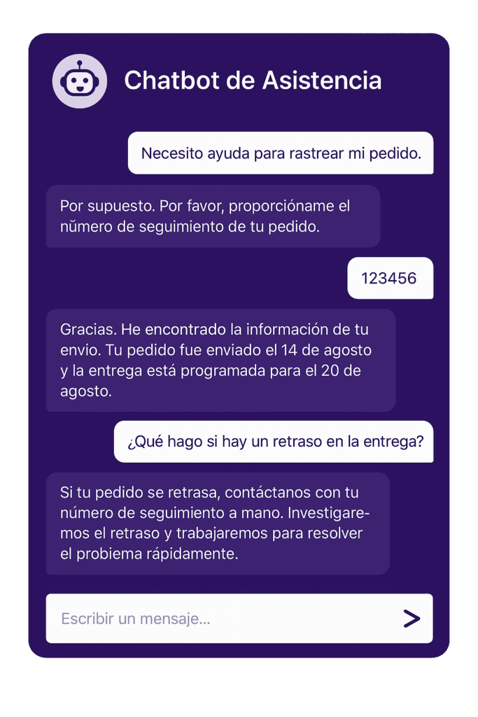 Chatbot de asistencia al cliente automatizado con inteligencia artificial creado por Bravos AI