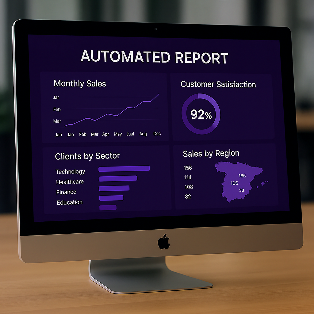 Representation of an automated report made by the automation agency Bravos.